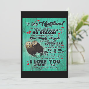Cartão De Festividades Personalized perfect gift, to my husband letter