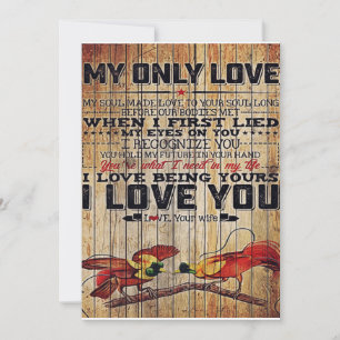 Cartão De Festividades Personalized perfect letter To my husband letter
