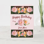 Cartão De Festividades Personalized Pink Roses Mother Birthday<br><div class="desc">This card was created for the designer's dear sister. The roses featured on the card grew on a rose busy given as a gift to the designer by her sister, so this card very special! Customize it to make a really wonderful card for your own sister or a Christian sister...</div>
