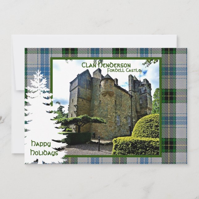 Cartão De Festividades Personalized Scottish Clan Henderson Tartan (Frente)