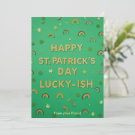 Cartão De Festividades Personalized St Patrick's Day Holiday Card