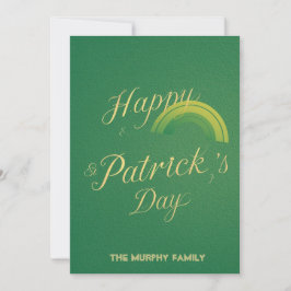 Cartão De Festividades Personalized St Patrick's Day Holiday Card
