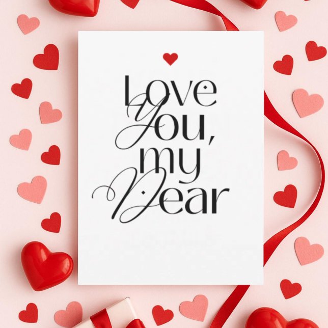 Cartão De Festividades Personalized Valentine’s Day Card with Photo pink (Criador carregado)