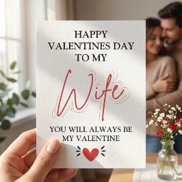 Cartão De Festividades  Personalized Valentines Day Card for Wife New Mom