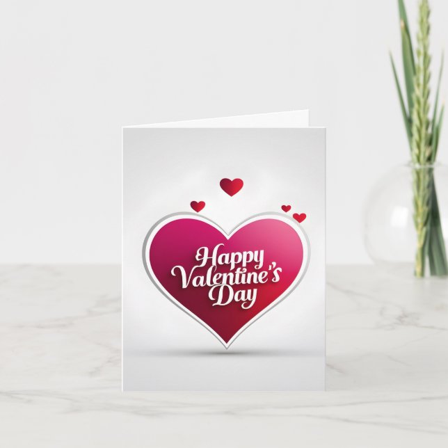 Cartão De Festividades Personized Classic Romantic Valentine's Day Card (Frente)