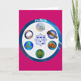 Cartão De Festividades Pesach Seder Plate Card