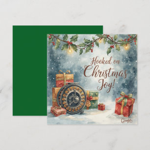 Cartão De Festividades Pesca de Natal temático para pavimentação de pesca