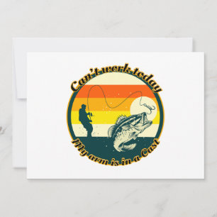 Cartão De Festividades Pescar engraçado não pode funcionar hoje meu braço