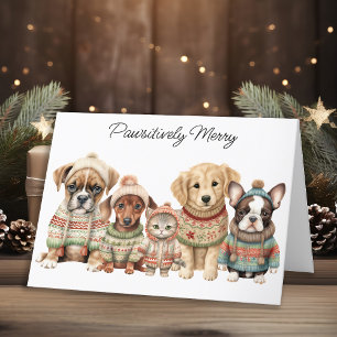 Cartão De Festividades Pet Business Christmas Dog Pets