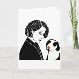 Cartão De Festividades Pet Dog Art Card