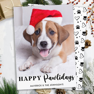 Cartão De Festividades Pet Photo Quarantine Engraçado Cachorro de Natal