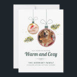 Cartão De Festividades Pet Photos Family Christmas Modern<br><div class="desc">Nossos Cartões de natal Botânicos Personalizados encantadores Pets Cartão com fotos é uma maneira deliciosa de espalhar alegria de feriado e deixar uma impressão duradoura em seus amigos e família. Este cartão maravilhosamente desenhado é adorado com fotos de seus bebês de pele, evocando o calor e o encanto da estação...</div>