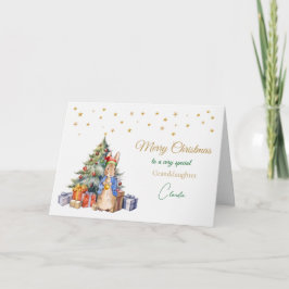 Cartão De Festividades Peter, a árvore de Natal do Coelho Feliz Natal