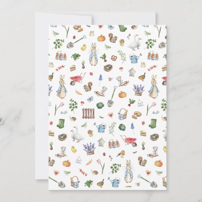 Cartão De Festividades Peter, o Coelho (Frente)