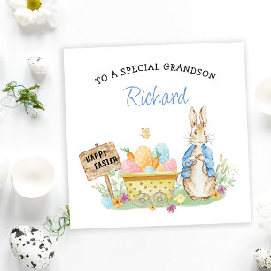Cartão De Festividades Peter Rabbit Felz pascoa Grandson