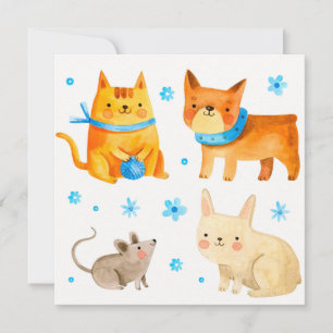 Cartão De Festividades Pets