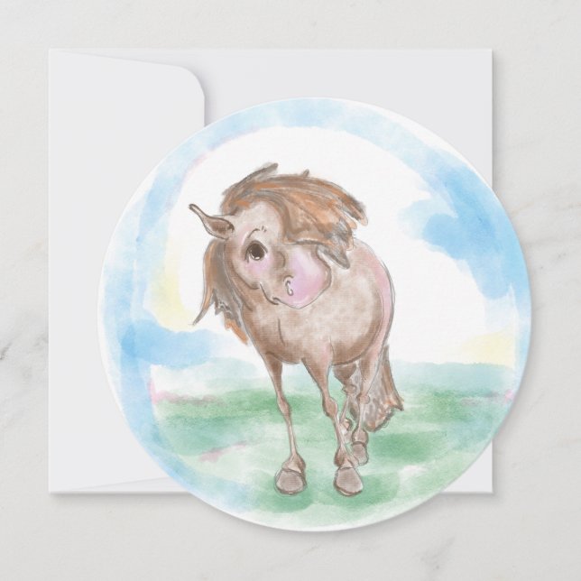 Cartão De Festividades Pferde Karte für Pferde-und Ponyliebhaber (Frente)