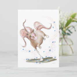 Cartão De Festividades Pferde Karte, Pferde Illustration mit Blumen