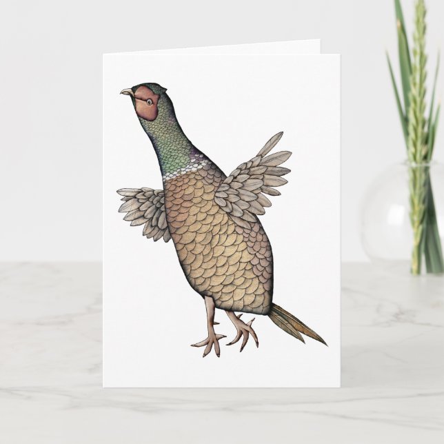 Cartão De Festividades Pheasant (Frente)
