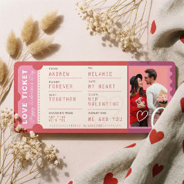 Cartão De Festividades Photo Boarding Pass To Love Plane Ticket Valentine