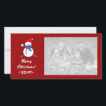 Cartão De Festividades Photo Card - Christmas Baseball Snowman<br><div class="desc">Customize this holiday card with your favorite photo and personalized text.</div>