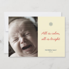 Cartão De Festividades Photo Christmas Silent Night Modern Holiday Custom