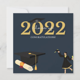 Cartão De Festividades Photo From Parents Royal Blue And White Graduation