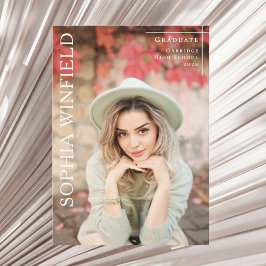 Cartão De Festividades Photo graduation class 2026 announcement card