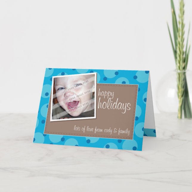 Cartão De Festividades PHOTO GREETING CARD :: cheeky spotted 9 (Frente)