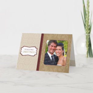 Cartão De Festividades PHOTO GREETING CARD :: divinely damask L5