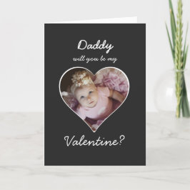 Cartão De Festividades Photo in heart Will you be my Valentine