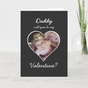 Cartão De Festividades Photo in heart Will you be my Valentine