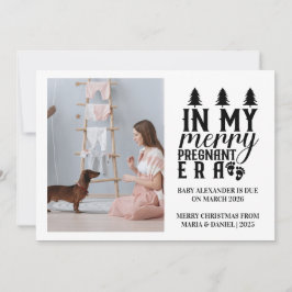 Cartão De Festividades Photo In My Merry Pregnant Era Christmas