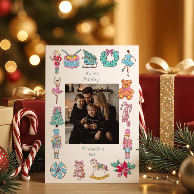 Cartão De Festividades Photo Nutcracker Ballet Christmas (Criador carregado)