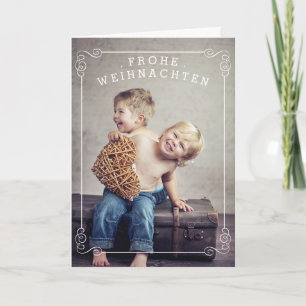 Cartão De Festividades Photokarte der frohe Weihnachten