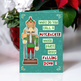 Cartão De Festividades Piada de Férias do Bobo Nutcracker de Natal engraç
