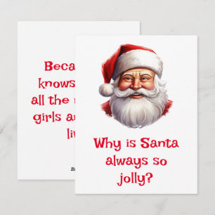 Cartão De Festividades Piadas do Papai Noel
