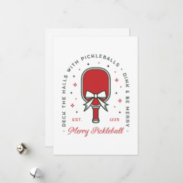 Cartão De Festividades Pickleball feliz Natal piadas engraçadas estética