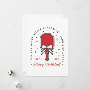 Cartão De Festividades Pickleball feliz Natal piadas engraçadas estética