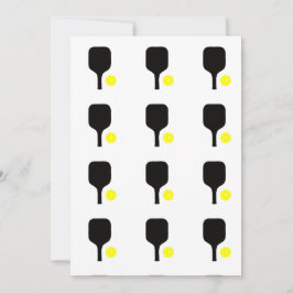 Cartão De Festividades Pickleball paddle & yellow ball