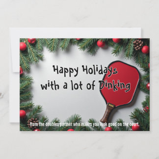 Cartão De Festividades Pickleball Pinecones & Paddle Tones