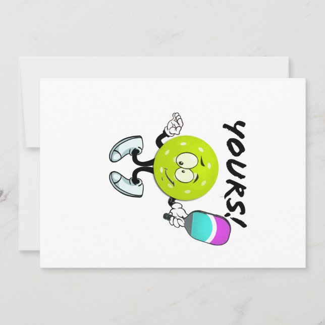 Cartão De Festividades Pickleball: seu (Frente)