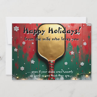 Cartão De Festividades Pickleball🎅Dink, Drop, and Dearly Loved