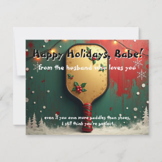 Cartão De Festividades Pickleball🎅Paddles Before Presents
