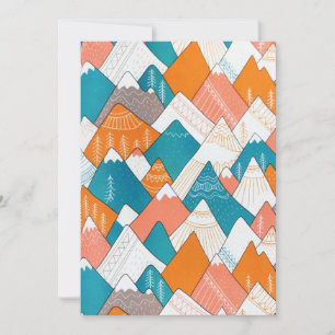 Cartão De Festividades Picos de Montanha Viagem do Mundo de Acampamento d