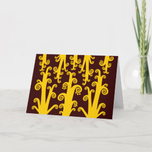Cartão De Festividades Picos duplos - âmbar no escuro marrom