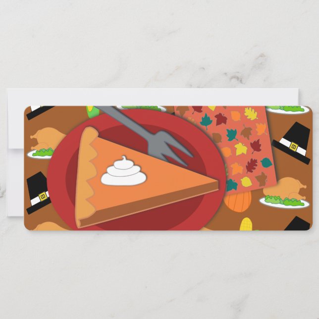 Cartão De Festividades Pie de Ação de Graças (Frente)