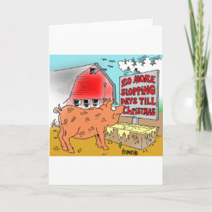 CARTÃO DE FESTIVIDADES PIG / CHRISTMAS CARTOON GIFTWARE