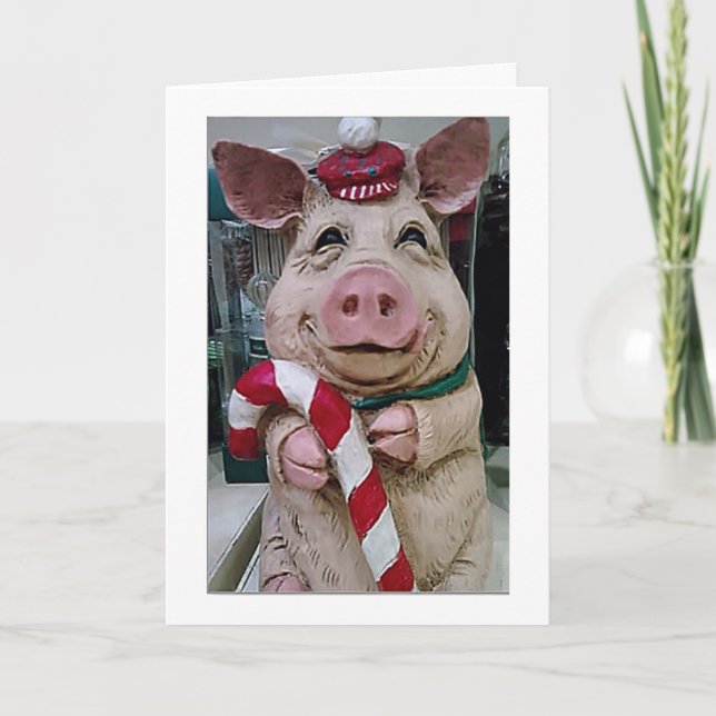 CARTÃO DE FESTIVIDADES ***PIG DE NATAL PARA O MEU MARIDO*** (Frente)