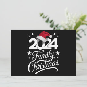 Cartão De Festividades Pijama Combinando Natal Família 2024 Papai Noel
